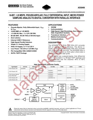 ADS8406IPFBTG4 datasheet  